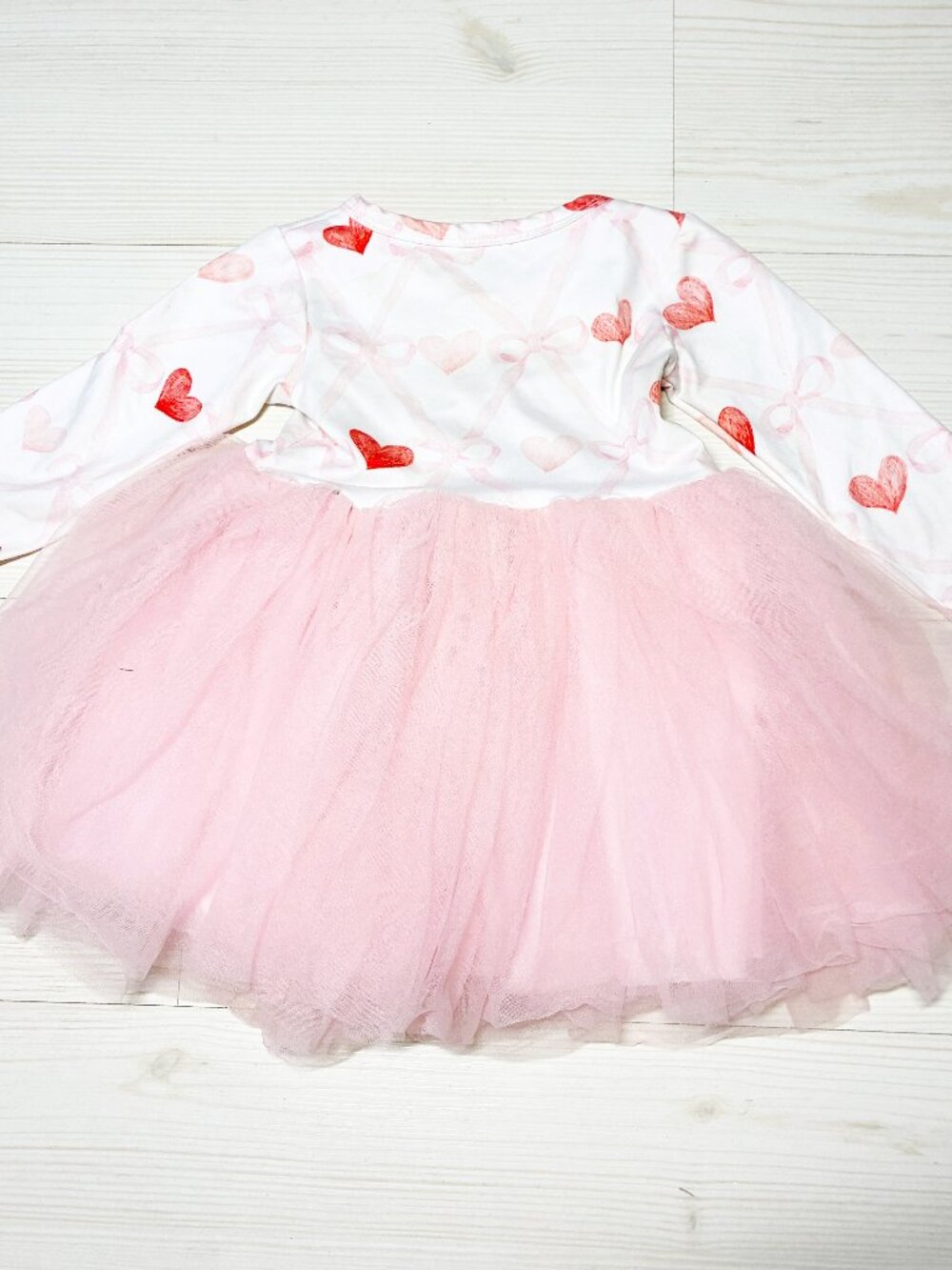 Mila & Rose Toddler Girls Valentine's Wishes Long-Sleeve Tutu Dress Size 24 M